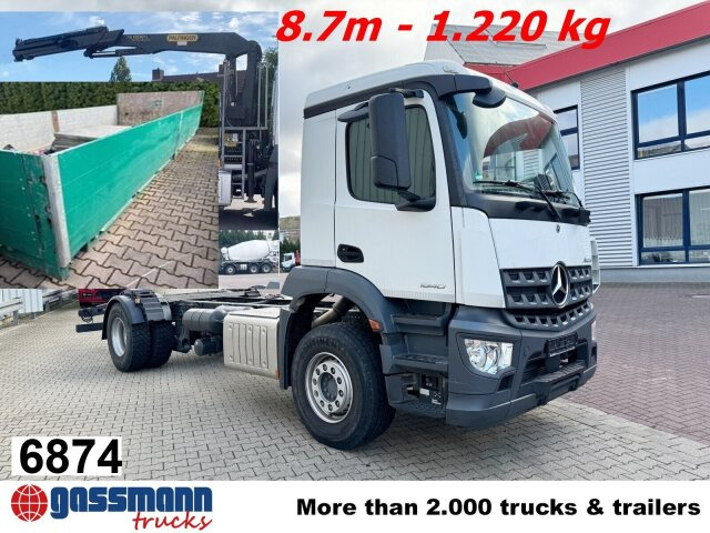 Mercedes-Benz Arocs 1840 L 4x2, Kran Palfinger PK12001L, - Madelveok/ Platvormveok, Kraanaga veoauto: pilt 1 Mercedes-Benz Arocs 1840 L 4x2, Kran Palfinger PK12001L, - Madelveok/ Platvormveok, Kraanaga veoauto: pilt 1