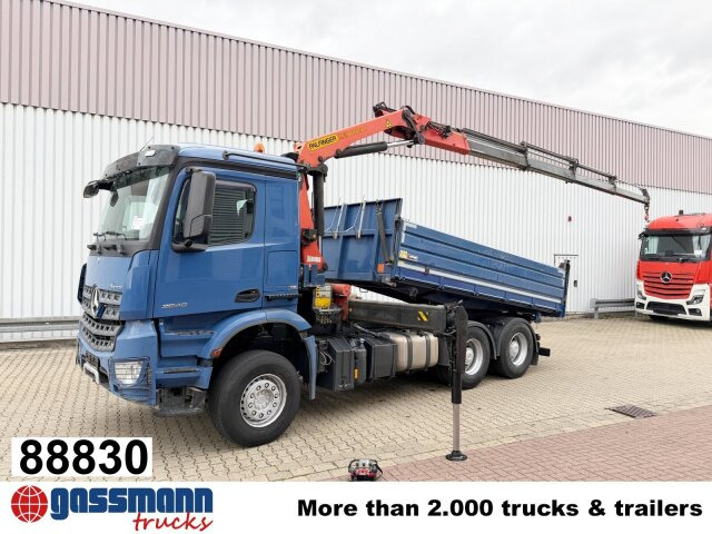 Mercedes-Benz Arocs 2640 LK 6x4, Alu-Bordwände, Kran - Kallurauto, Kraanaga veoauto: pilt 1 Mercedes-Benz Arocs 2640 LK 6x4, Alu-Bordwände, Kran - Kallurauto, Kraanaga veoauto: pilt 1