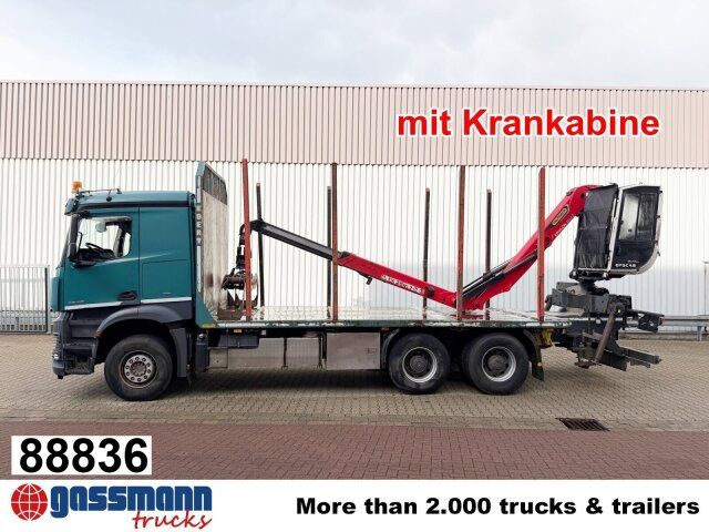 Mercedes-Benz Arocs 2648 6x4 mit Heckkran Epsilon M12Z83, - Metsaveok, Kraanaga veoauto: pilt 1 Mercedes-Benz Arocs 2648 6x4 mit Heckkran Epsilon M12Z83, - Metsaveok, Kraanaga veoauto: pilt 1