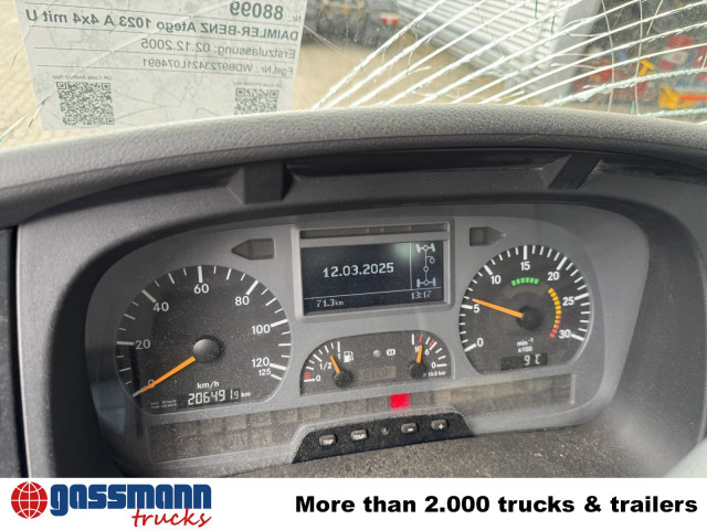 Mercedes-Benz Atego 1023 A 4x4, Einzelbereifung, Heckkran - Kabiinišassiiga veoauto, Kraanaga veoauto: pilt 2 Mercedes-Benz Atego 1023 A 4x4, Einzelbereifung, Heckkran - Kabiinišassiiga veoauto, Kraanaga veoauto: pilt 2