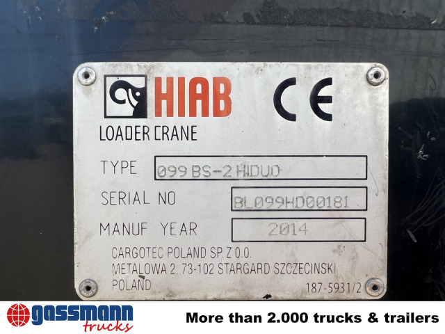 Kallurauto, Kraanaga veoauto Mercedes-Benz Atego 1624/27 4x2, Heckkran Hiab 099 BS-2 HiDuo,: pilt 15