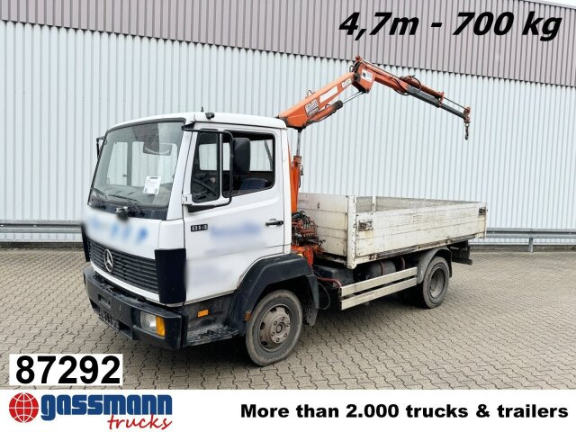 Mercedes-Benz LK 814 4x2, 6-Zylinder, Kran Tirre Euro 35 - Madelveok/ Platvormveok, Kraanaga veoauto: pilt 1 Mercedes-Benz LK 814 4x2, 6-Zylinder, Kran Tirre Euro 35 - Madelveok/ Platvormveok, Kraanaga veoauto: pilt 1