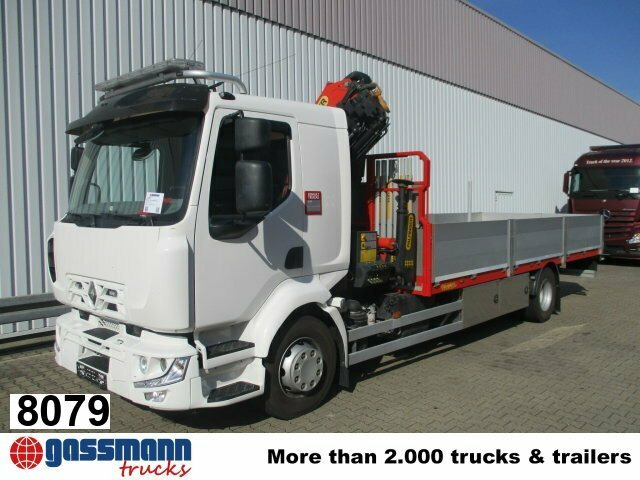 Renault Midlum 220 DXi 4x2 mit Kran Palfinger PK 11001 - Madelveok/ Platvormveok, Kraanaga veoauto: pilt 1 Renault Midlum 220 DXi 4x2 mit Kran Palfinger PK 11001 - Madelveok/ Platvormveok, Kraanaga veoauto: pilt 1