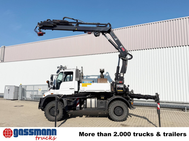 Unimog U400 4x4, Frontzapfwelle, Heckkran Hiab XS - Madelveok/ Platvormveok, Kraanaga veoauto: pilt 5 Unimog U400 4x4, Frontzapfwelle, Heckkran Hiab XS - Madelveok/ Platvormveok, Kraanaga veoauto: pilt 5