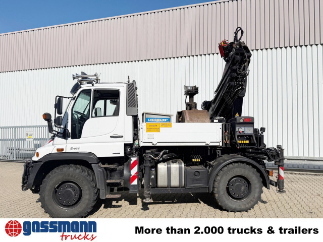 Unimog U400 4x4, Frontzapfwelle, Heckkran Hiab XS - Madelveok/ Platvormveok, Kraanaga veoauto: pilt 4 Unimog U400 4x4, Frontzapfwelle, Heckkran Hiab XS - Madelveok/ Platvormveok, Kraanaga veoauto: pilt 4