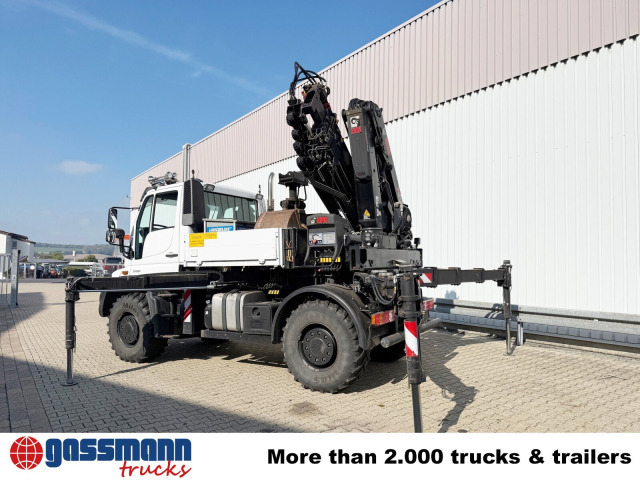 Unimog U400 4x4, Frontzapfwelle, Heckkran Hiab XS - Madelveok/ Platvormveok, Kraanaga veoauto: pilt 3 Unimog U400 4x4, Frontzapfwelle, Heckkran Hiab XS - Madelveok/ Platvormveok, Kraanaga veoauto: pilt 3