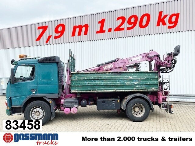 Volvo FM12-420 4x2 mit Heckkran Jonsered 1090, - Kallurauto, Kraanaga veoauto: pilt 1 Volvo FM12-420 4x2 mit Heckkran Jonsered 1090, - Kallurauto, Kraanaga veoauto: pilt 1