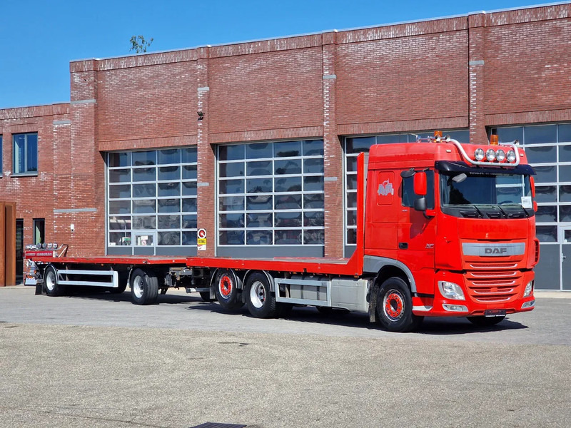 DAF XF 410 6x2 SpaceCab - Flatbed - Euro 6 + 2 axle trailer BPW - Madelveok/ Platvormveok: pilt 1 DAF XF 410 6x2 SpaceCab - Flatbed - Euro 6 + 2 axle trailer BPW - Madelveok/ Platvormveok: pilt 1