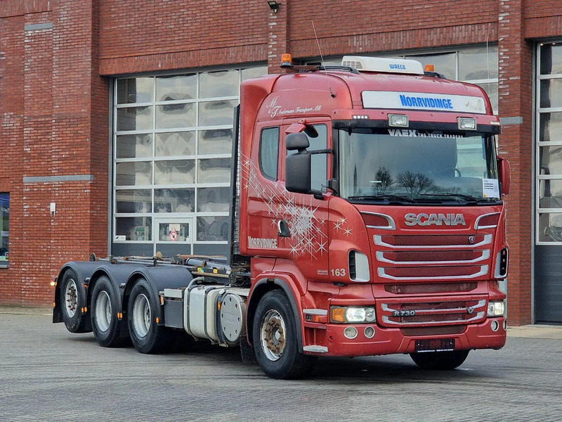 Scania R730 V8 Highline - 8x4*4 - JOAB Hooklift - Steering axle - Full air - Night clima - Konkstõstukiga veoauto: pilt 1 Scania R730 V8 Highline - 8x4*4 - JOAB Hooklift - Steering axle - Full air - Night clima - Konkstõstukiga veoauto: pilt 1