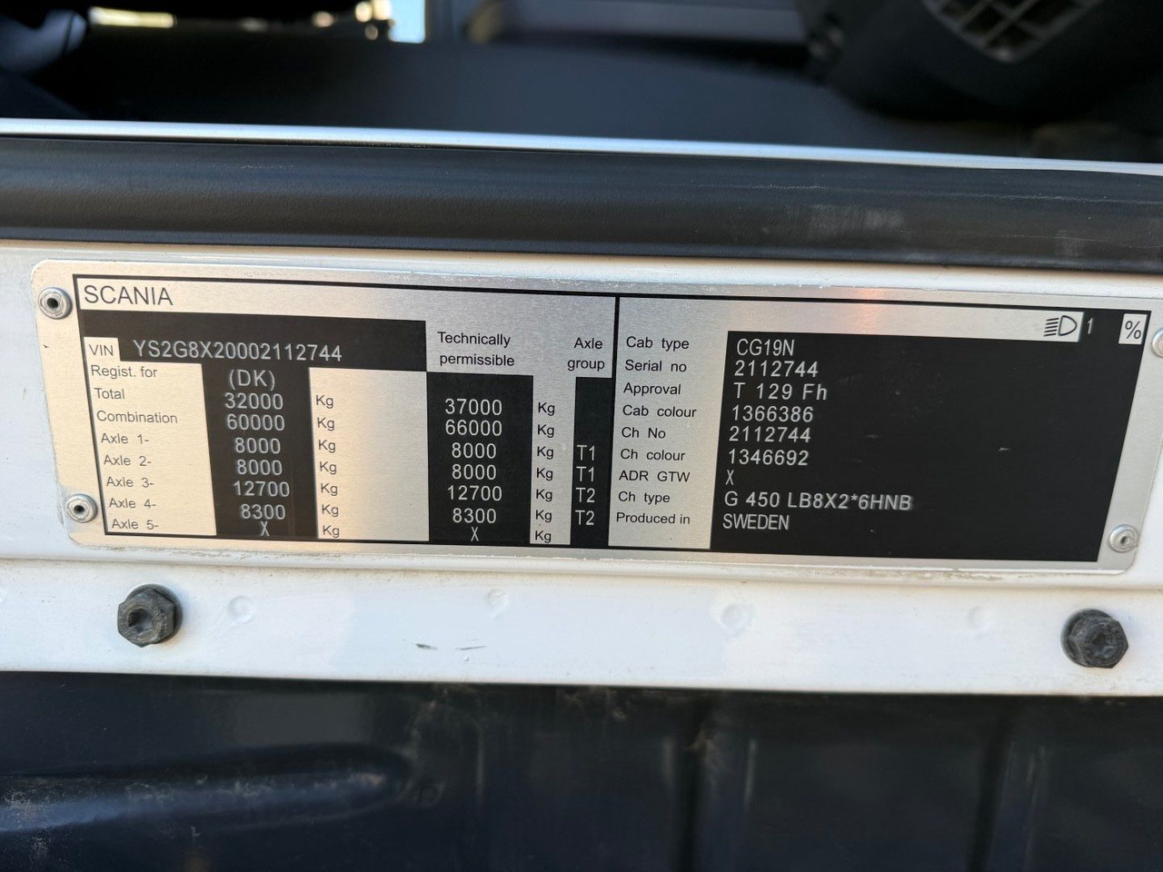 Kabiinišassiiga veoauto Scania G450 8X2*6 ADR Chassis / Fahrgestell / Euro 6: pilt 18