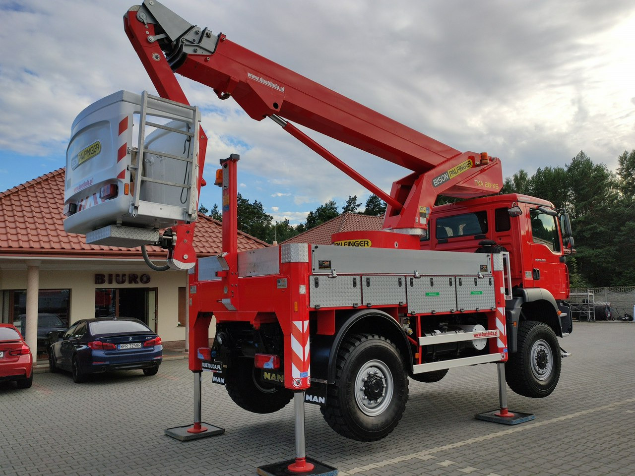 Veoautolt tõusev platvorm MAN TGM 18.280 4x4 Zwyżka Bison Palfinger TKA 28 Podnośnik Koszowy: pilt 14