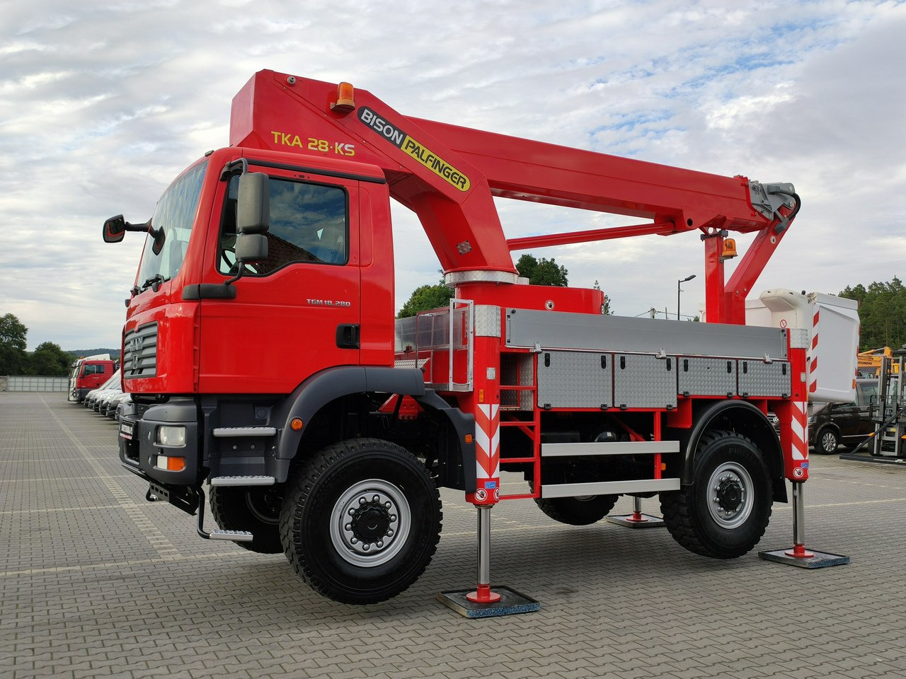 Veoautolt tõusev platvorm MAN TGM 18.280 4x4 Zwyżka Bison Palfinger TKA 28 Podnośnik Koszowy: pilt 46