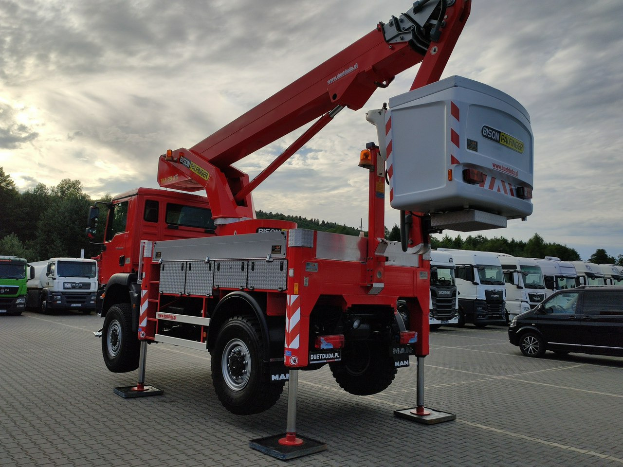Veoautolt tõusev platvorm MAN TGM 18.280 4x4 Zwyżka Bison Palfinger TKA 28 Podnośnik Koszowy: pilt 36