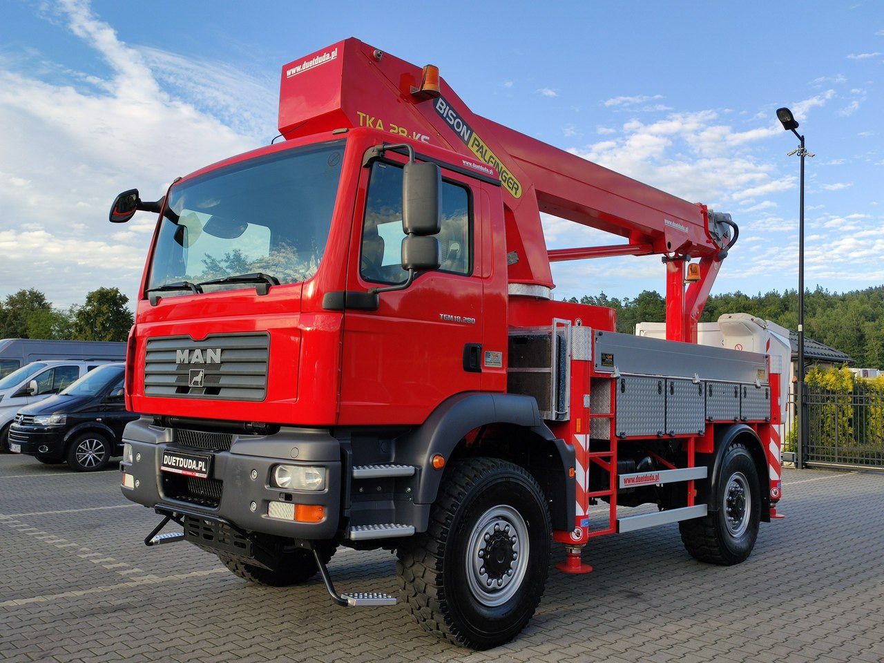 Veoautolt tõusev platvorm MAN TGM 18.280 4x4 Zwyżka Bison Palfinger TKA 28 Podnośnik Koszowy: pilt 29