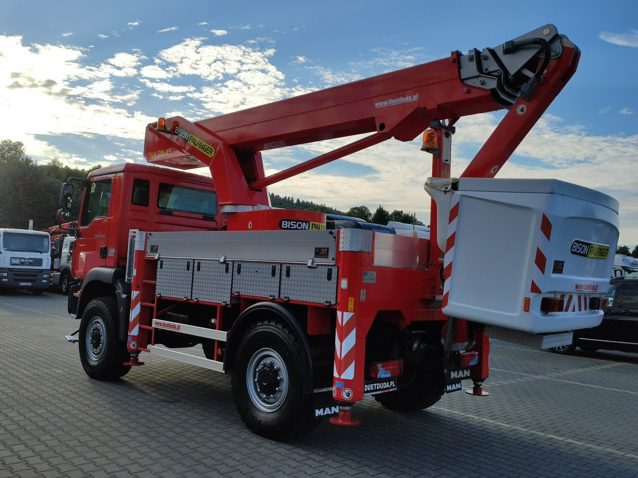 Veoautolt tõusev platvorm MAN TGM 18.280 4x4 Zwyżka Bison Palfinger TKA 28 Podnośnik Koszowy: pilt 10