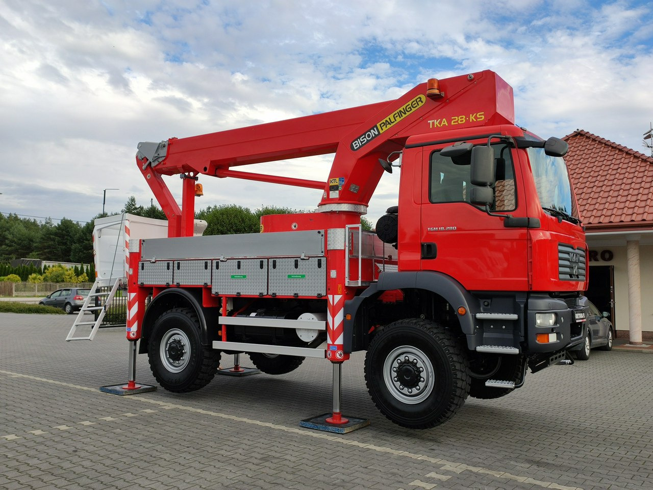 Veoautolt tõusev platvorm MAN TGM 18.280 4x4 Zwyżka Bison Palfinger TKA 28 Podnośnik Koszowy: pilt 44