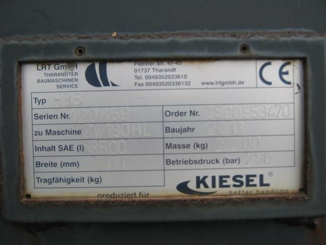 LRT NIEDERHALTERSCHAUFEL 2700MM Hitachi ZW180 - Kopp - Ehitusmasinad: pilt 2 LRT NIEDERHALTERSCHAUFEL 2700MM Hitachi ZW180 - Kopp - Ehitusmasinad: pilt 2