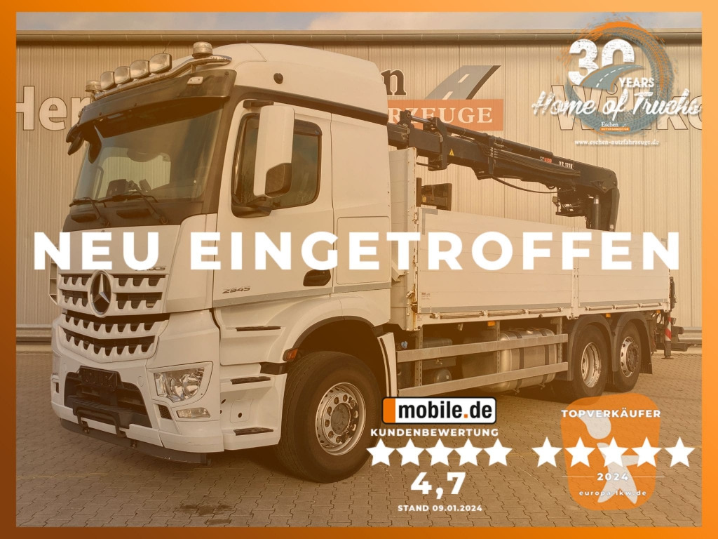 Mercedes-Benz 2545 L 6x2 Arocs / HIAB 177 K Pro Kran - Madelveok/ Platvormveok, Kraanaga veoauto: pilt 1 Mercedes-Benz 2545 L 6x2 Arocs / HIAB 177 K Pro Kran - Madelveok/ Platvormveok, Kraanaga veoauto: pilt 1