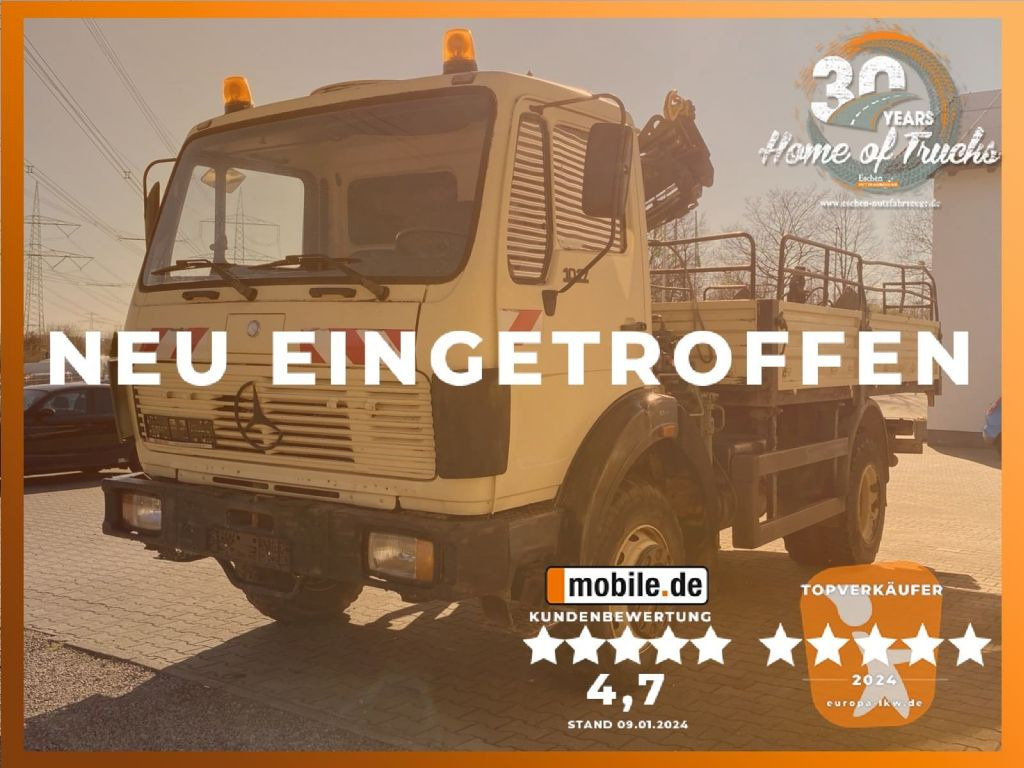 Mercedes-Benz 1017 4x4 Allrad Pritsche | HIAB 060-2 Kran*36TKM - Veoauto, Kraanaga veoauto: pilt 1 Mercedes-Benz 1017 4x4 Allrad Pritsche | HIAB 060-2 Kran*36TKM - Veoauto, Kraanaga veoauto: pilt 1