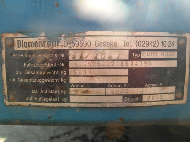 BLOMENROHR J7/2842 - Ehitustehnika haagis: pilt 5 BLOMENROHR J7/2842 - Ehitustehnika haagis: pilt 5