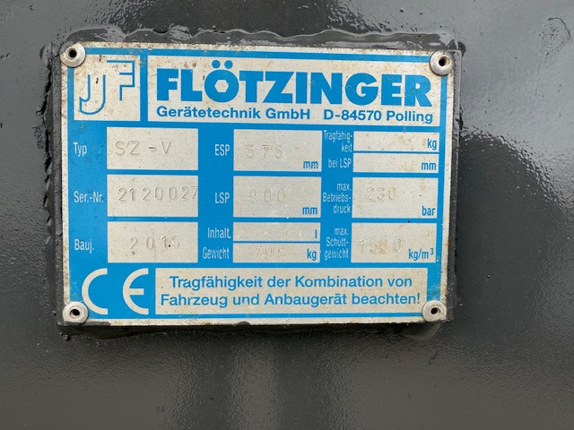 Flötzinger SZ-V - 2400 mm - Volvo/CAT/Komatsu -Krokodilgebiss - Siloseadmed: pilt 5 Flötzinger SZ-V - 2400 mm - Volvo/CAT/Komatsu -Krokodilgebiss - Siloseadmed: pilt 5