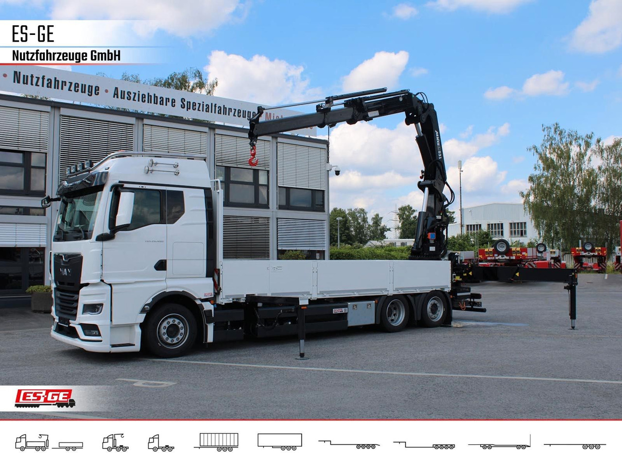 MAN TGX 26.480 6x2-4 LL CH mit MKG HLK531 a5 - Madelveok/ Platvormveok, Kraanaga veoauto: pilt 1 MAN TGX 26.480 6x2-4 LL CH mit MKG HLK531 a5 - Madelveok/ Platvormveok, Kraanaga veoauto: pilt 1