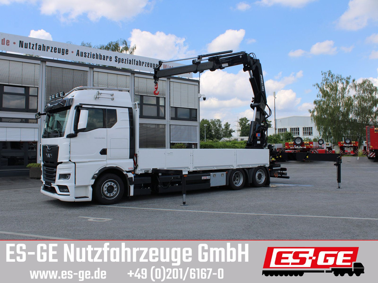 MAN TGX 26.480 6x2-4 LL CH mit MKG HLK531 a5 - Madelveok/ Platvormveok, Kraanaga veoauto: pilt 1 MAN TGX 26.480 6x2-4 LL CH mit MKG HLK531 a5 - Madelveok/ Platvormveok, Kraanaga veoauto: pilt 1