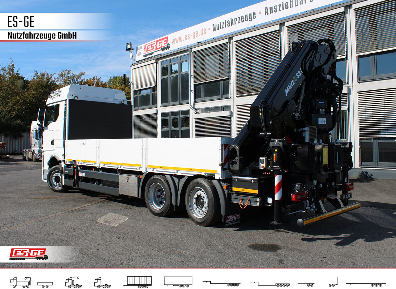 MAN TGX 26.480 6x2-4 LL, MKG-Ladekran HLK531 a5 - Madelveok/ Platvormveok, Kraanaga veoauto: pilt 2 MAN TGX 26.480 6x2-4 LL, MKG-Ladekran HLK531 a5 - Madelveok/ Platvormveok, Kraanaga veoauto: pilt 2