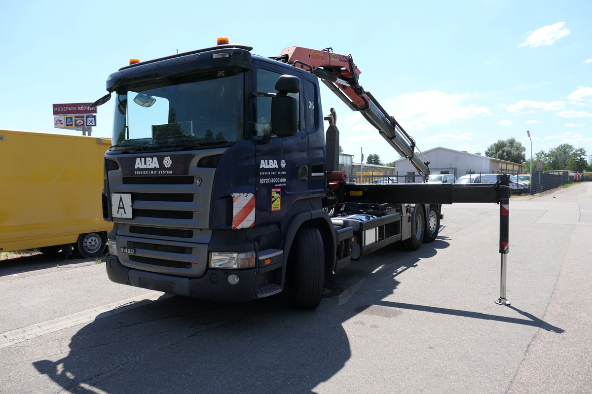 Konkstõstukiga veoauto SCANIA R420 B6X2 mit Palfinger 16502  Kran Funk: pilt 1