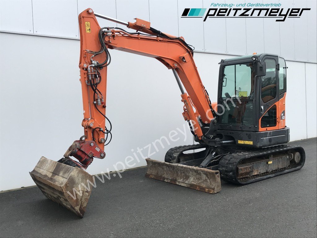 Doosan Kettenbagger DX 63-3 PowerTilt 070 , MS 03, mehrfach vorhanden - Miniekskavaator: pilt 1 Doosan Kettenbagger DX 63-3 PowerTilt 070 , MS 03, mehrfach vorhanden - Miniekskavaator: pilt 1