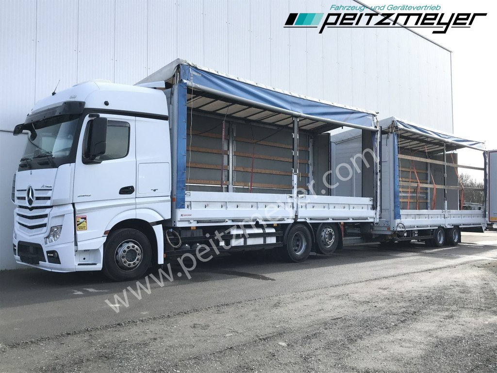 MERCEDES-BENZ Actros 2542 LL Pritsche, EU 6, Klima, Standklima, - Tent veoauto: pilt 1 MERCEDES-BENZ Actros 2542 LL Pritsche, EU 6, Klima, Standklima, - Tent veoauto: pilt 1