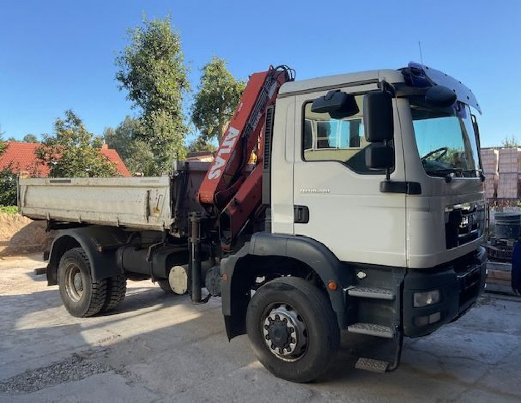MAN TG-M 18.290 4x4 BB 2-Achs Allradkipper Kran Atlas 105+Funk - Kallurauto, Kraanaga veoauto: pilt 1 MAN TG-M 18.290 4x4 BB 2-Achs Allradkipper Kran Atlas 105+Funk - Kallurauto, Kraanaga veoauto: pilt 1