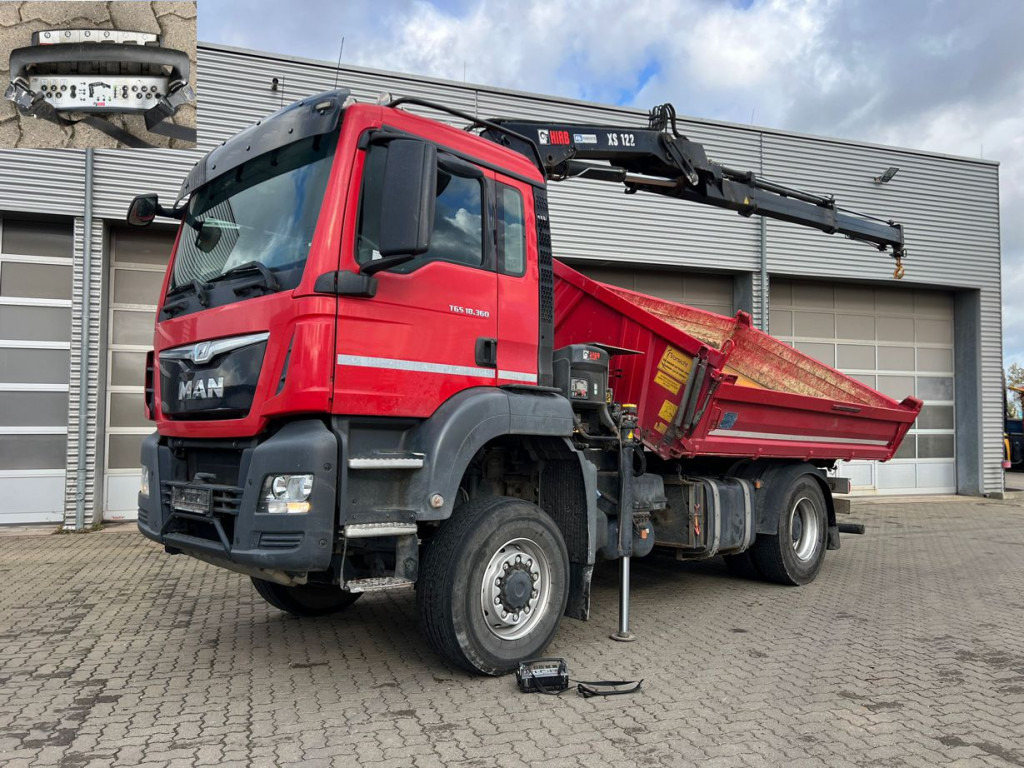 MAN TG-S 2-Achs Allradkipper Kran 18.360 4x4 BL Funk - Kallurauto, Kraanaga veoauto: pilt 1 MAN TG-S 2-Achs Allradkipper Kran 18.360 4x4 BL Funk - Kallurauto, Kraanaga veoauto: pilt 1