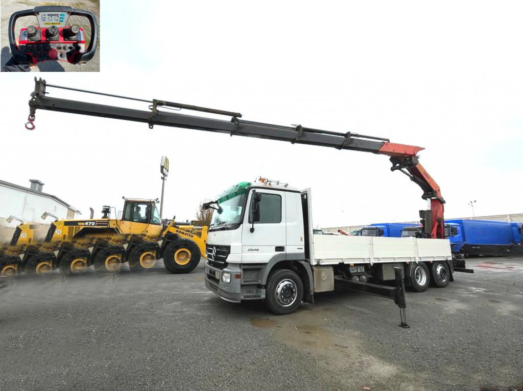 MERCEDES-BENZ Actros 2546 L 6x2 Pritsche Heckkran Palfinger PK 44.002+Winde - Madelveok/ Platvormveok, Kraanaga veoauto: pilt 1 MERCEDES-BENZ Actros 2546 L 6x2 Pritsche Heckkran Palfinger PK 44.002+Winde - Madelveok/ Platvormveok, Kraanaga veoauto: pilt 1