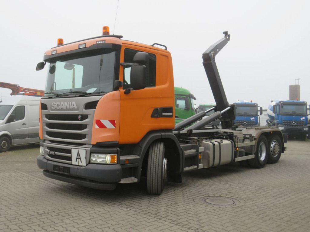 SCANIA (S) G 410 LB 6x2*4HNA Abrollkipper Lift+Lenkachse 289TKM - Konkstõstukiga veoauto: pilt 1 SCANIA (S) G 410 LB 6x2*4HNA Abrollkipper Lift+Lenkachse 289TKM - Konkstõstukiga veoauto: pilt 1