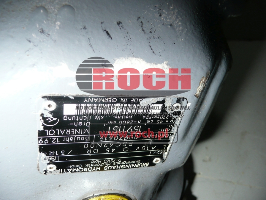 BRUENINGHAUS HYDROMATIK A10VO45DR/31R-PSC62N00 00970319 - Hüdrauliline pump - Ehitusmasinad: pilt 2 BRUENINGHAUS HYDROMATIK A10VO45DR/31R-PSC62N00 00970319 - Hüdrauliline pump - Ehitusmasinad: pilt 2