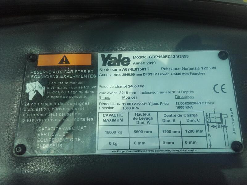 Yale GDP160EC12 - Diiseltõstuk: pilt 4 Yale GDP160EC12 - Diiseltõstuk: pilt 4