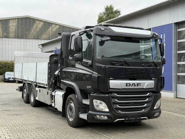 DAF CF 450 FAN 6x2 Pritsche mit Kran HIAB 188 E-6 - Kraanaga veoauto: pilt 1 DAF CF 450 FAN 6x2 Pritsche mit Kran HIAB 188 E-6 - Kraanaga veoauto: pilt 1