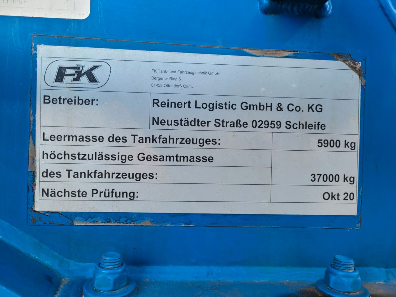 Feldbinder EUT 56.3 Liegend Silo mit ADR AT *56.000 L liising Feldbinder EUT 56.3 Liegend Silo mit ADR AT *56.000 L: pilt 23