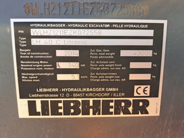 Liebherr LH40C Litronic Industry Long reach 43 Ton - Lintekskavaator: pilt 4 Liebherr LH40C Litronic Industry Long reach 43 Ton - Lintekskavaator: pilt 4