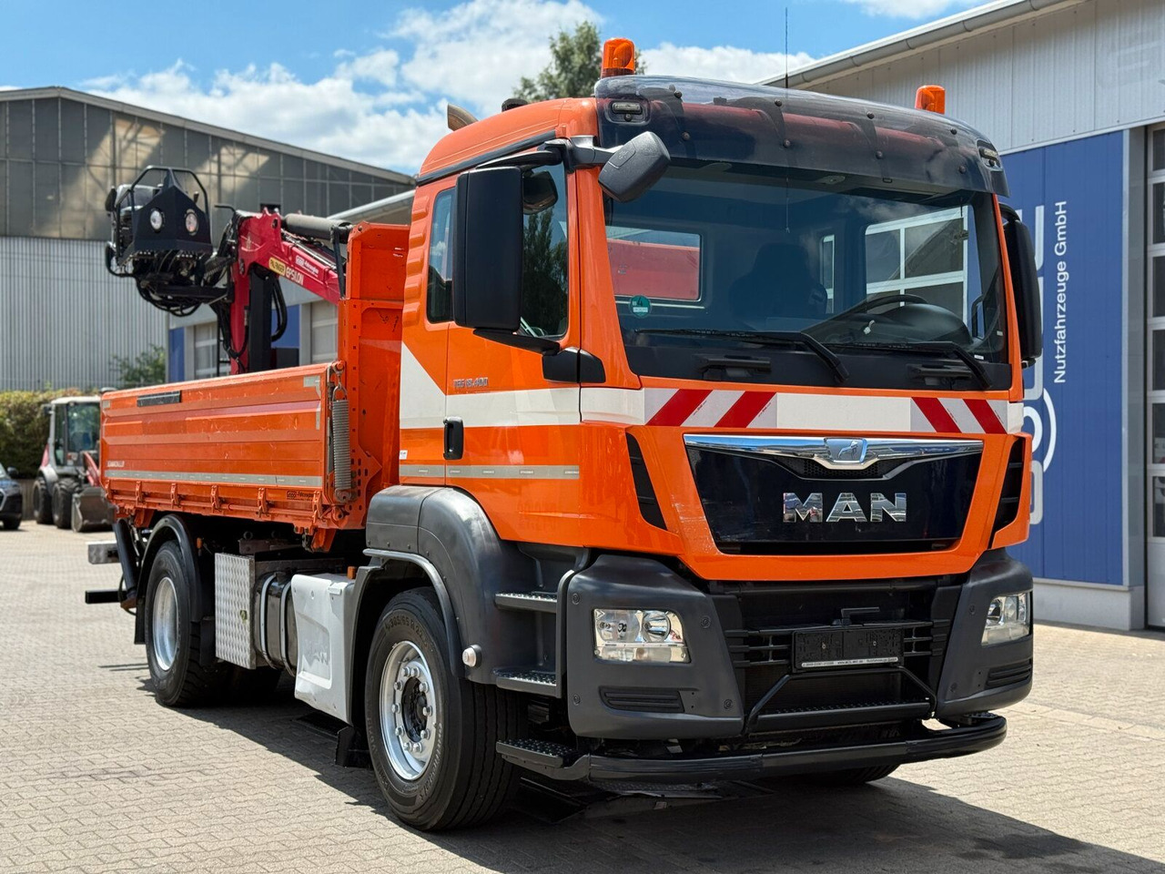 MAN TGS 18.400 4x2 Kipper Bordmatic Kran Palfinger - Kraanaga veoauto: pilt 1 MAN TGS 18.400 4x2 Kipper Bordmatic Kran Palfinger - Kraanaga veoauto: pilt 1