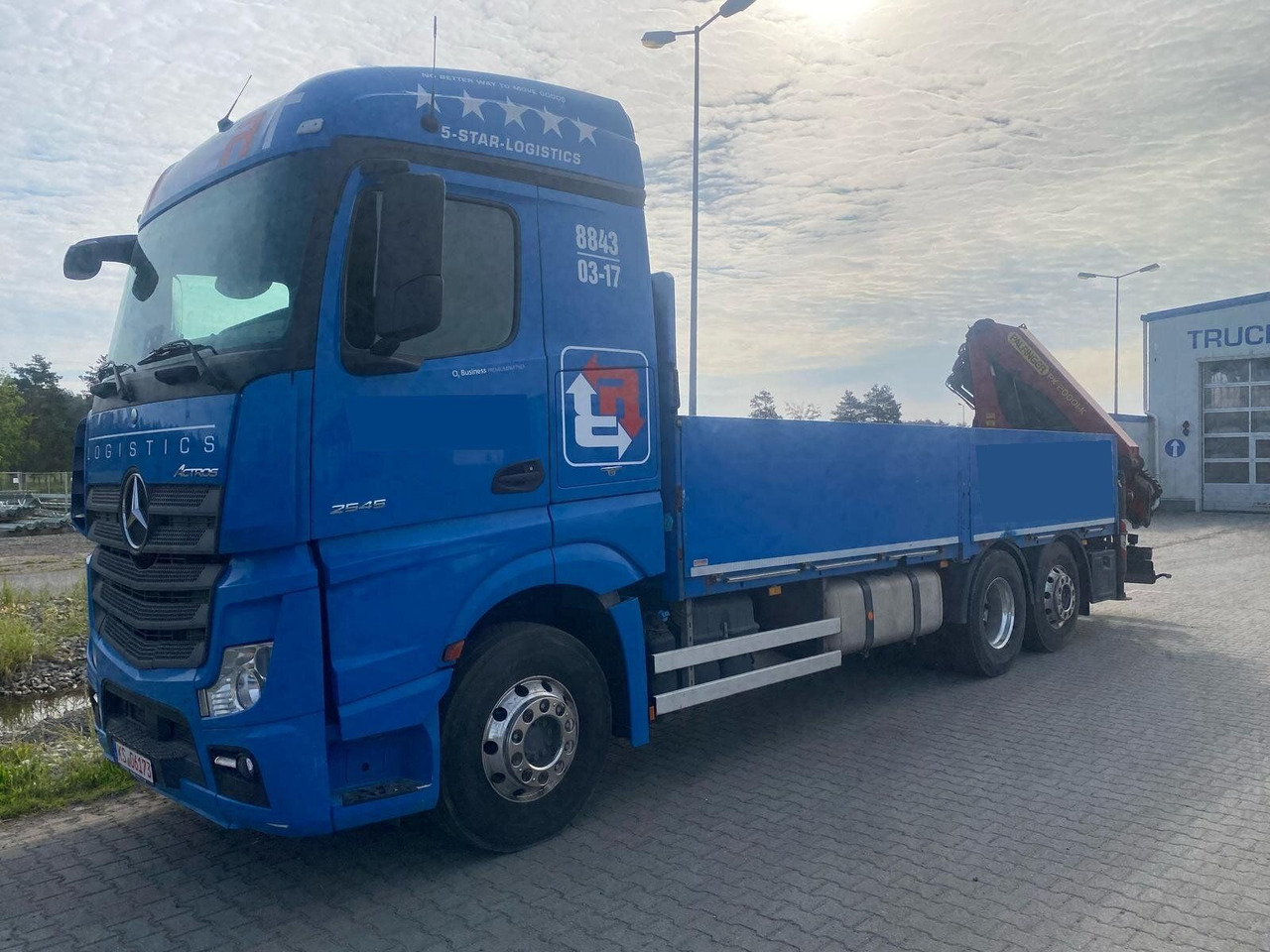 Mercedes-Benz ACTROS 2545 6x2 Pritsch Kran Palfinger PK20001 - Madelveok/ Platvormveok, Kraanaga veoauto: pilt 1 Mercedes-Benz ACTROS 2545 6x2 Pritsch Kran Palfinger PK20001 - Madelveok/ Platvormveok, Kraanaga veoauto: pilt 1