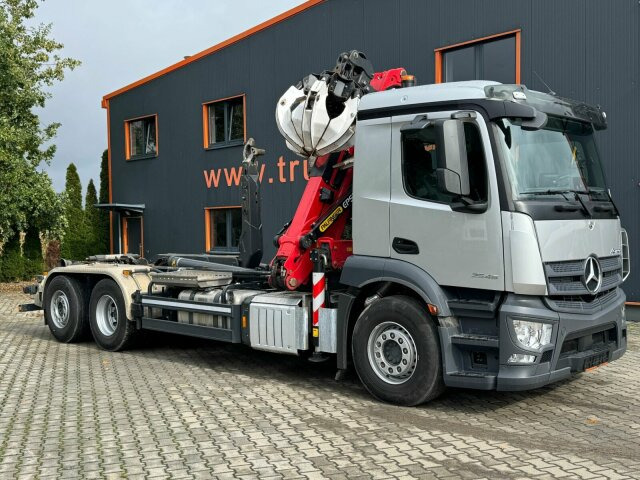 Mercedes-Benz ACTROS 2546 6x2 Abrollkip Kran Palfinger Q150Z95 - Konkstõstukiga veoauto, Kraanaga veoauto: pilt 1 Mercedes-Benz ACTROS 2546 6x2 Abrollkip Kran Palfinger Q150Z95 - Konkstõstukiga veoauto, Kraanaga veoauto: pilt 1