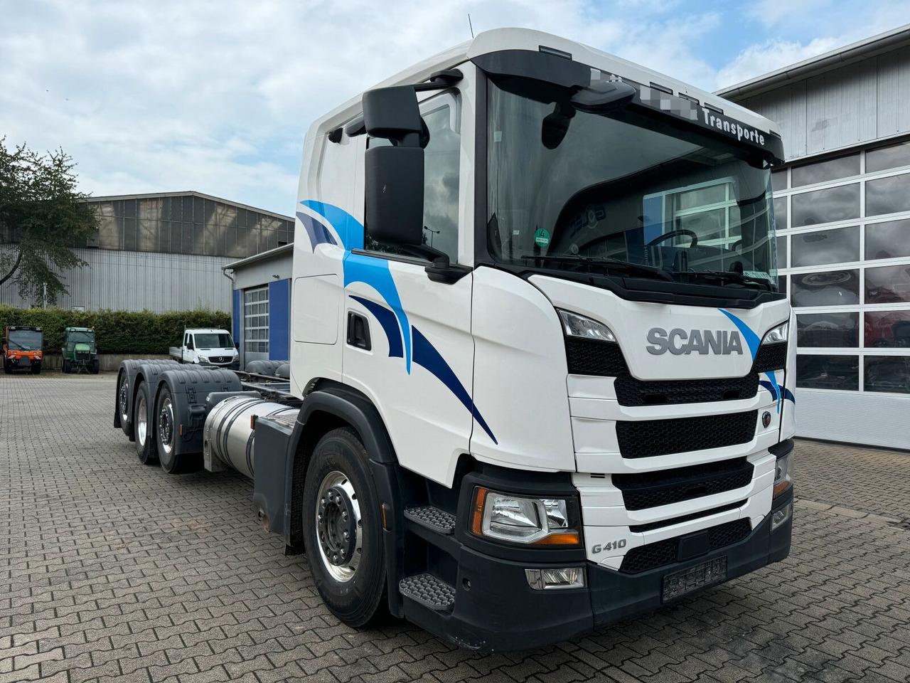 Scania G 410 B8x2*6 NB LNG Fahrgestell Nebenantrieb - Tsisternauto, Kraanaga veoauto: pilt 1 Scania G 410 B8x2*6 NB LNG Fahrgestell Nebenantrieb - Tsisternauto, Kraanaga veoauto: pilt 1