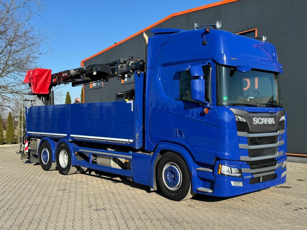 Scania R500 6x2 Pritsche mit Kran HIAB 177K PRO - Madelveok/ Platvormveok, Kraanaga veoauto: pilt 1 Scania R500 6x2 Pritsche mit Kran HIAB 177K PRO - Madelveok/ Platvormveok, Kraanaga veoauto: pilt 1