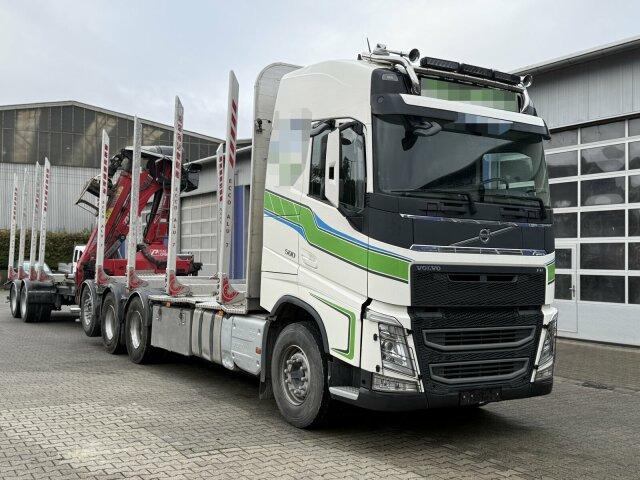 Volvo FH 510 8x4 Holztransporter Kran PENZ + Anhänger - Metsaveok, Kraanaga veoauto: pilt 1 Volvo FH 510 8x4 Holztransporter Kran PENZ + Anhänger - Metsaveok, Kraanaga veoauto: pilt 1