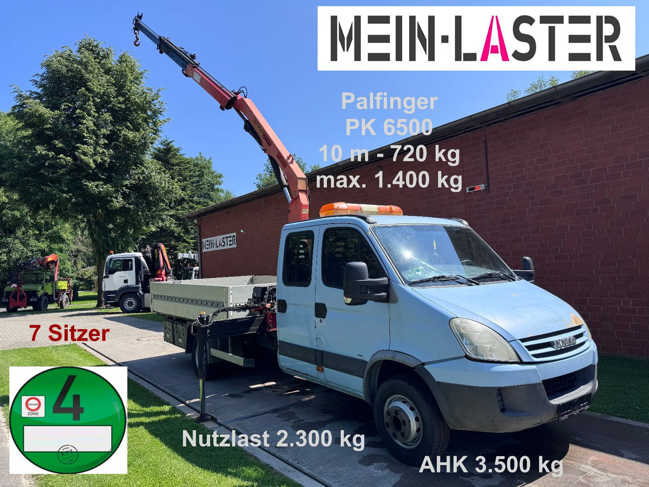 Iveco 65C180 3.0d Palfinger PK 6500 7 Sitzer - Madelauto, Meeskonnaauto: pilt 1 Iveco 65C180 3.0d Palfinger PK 6500 7 Sitzer - Madelauto, Meeskonnaauto: pilt 1