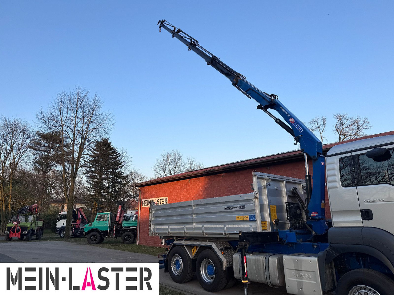MAN Aufbau Meiller Bordmatik + HMF 1330 K4 15m Funk - Kallurauto, Kraanaga veoauto: pilt 3 MAN Aufbau Meiller Bordmatik + HMF 1330 K4 15m Funk - Kallurauto, Kraanaga veoauto: pilt 3