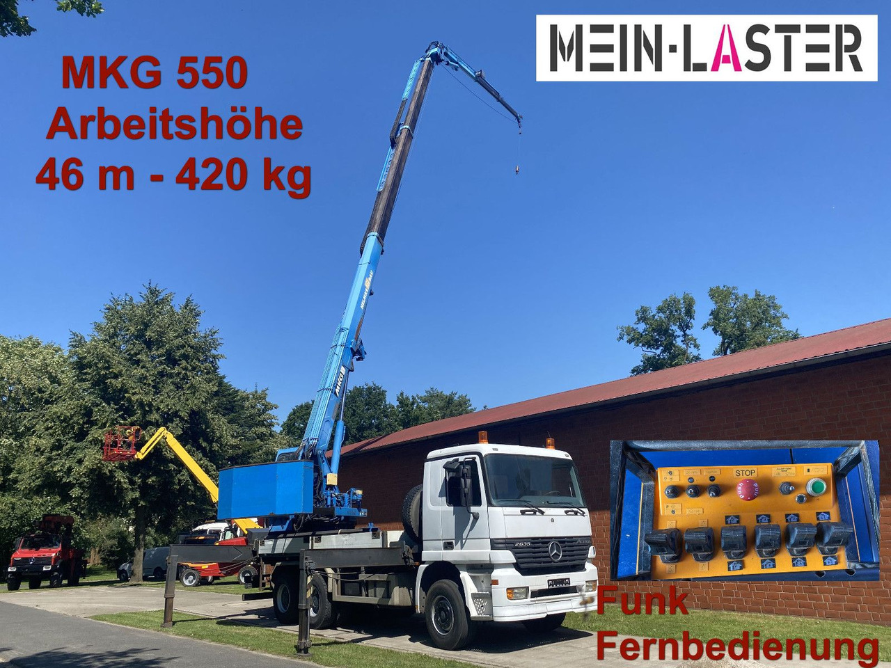 Mercedes-Benz 3335 V6 MKG 550 Ta2-a2 -46m 420 kg Funk - Kraanaga veoauto: pilt 1 Mercedes-Benz 3335 V6 MKG 550 Ta2-a2 -46m 420 kg Funk - Kraanaga veoauto: pilt 1
