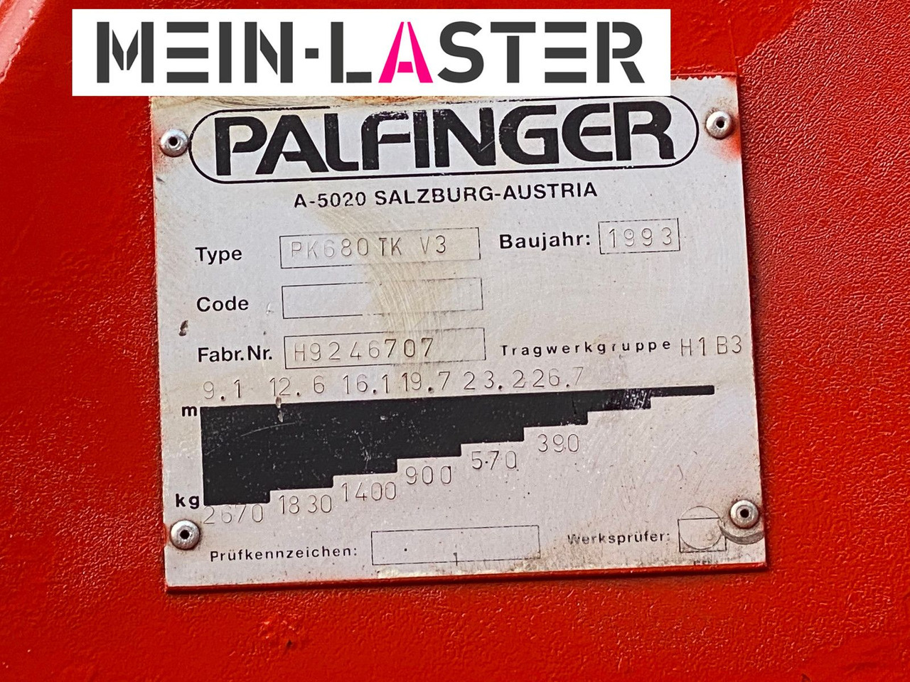 Mercedes-Benz Palfinger PK 680 TK 26,7 m-max.2.410 kg -Funk FB - Kraanaga veoauto: pilt 5 Mercedes-Benz Palfinger PK 680 TK 26,7 m-max.2.410 kg -Funk FB - Kraanaga veoauto: pilt 5